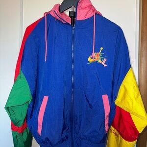 Vintage 90s Nike Air Jordan Colorblock Windbreaker Jacket S